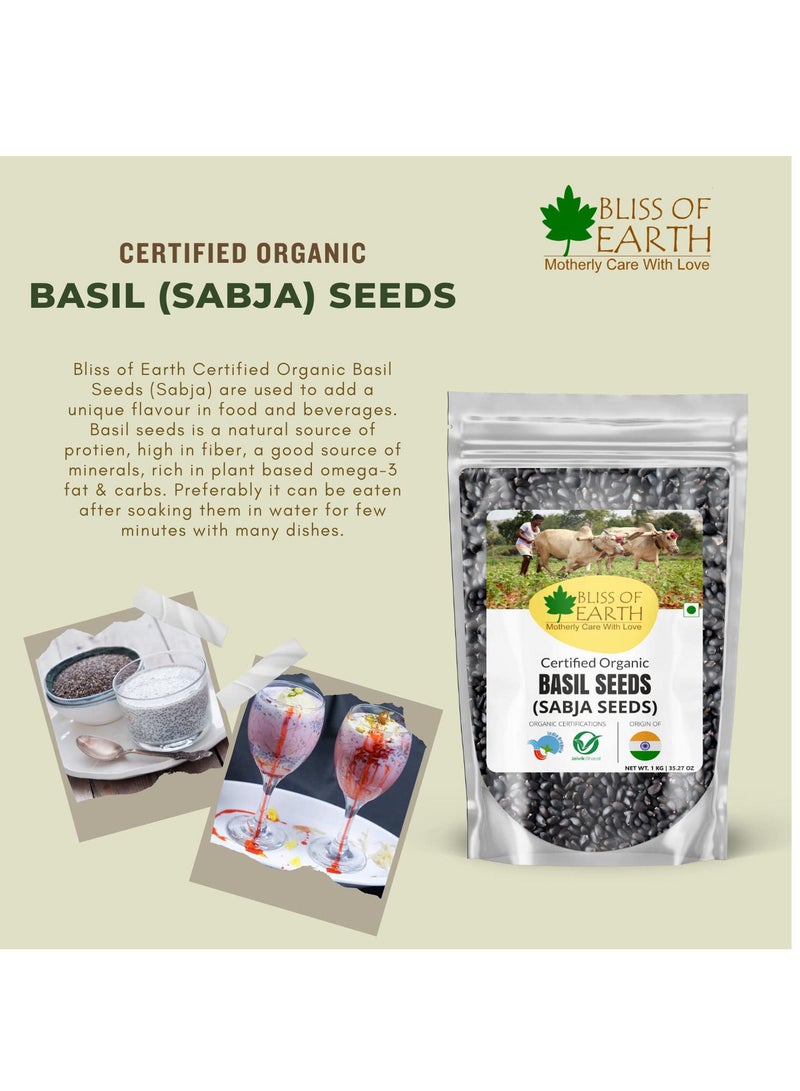 BLISS OF EARTH Basil Seeds Organic Sabja Seeds, Tukmaria Seeds Fibre & Omega-3 Rich Good for weight loss, Hydration Tiny PowerHouse Seeds 3x500gm - Image 5