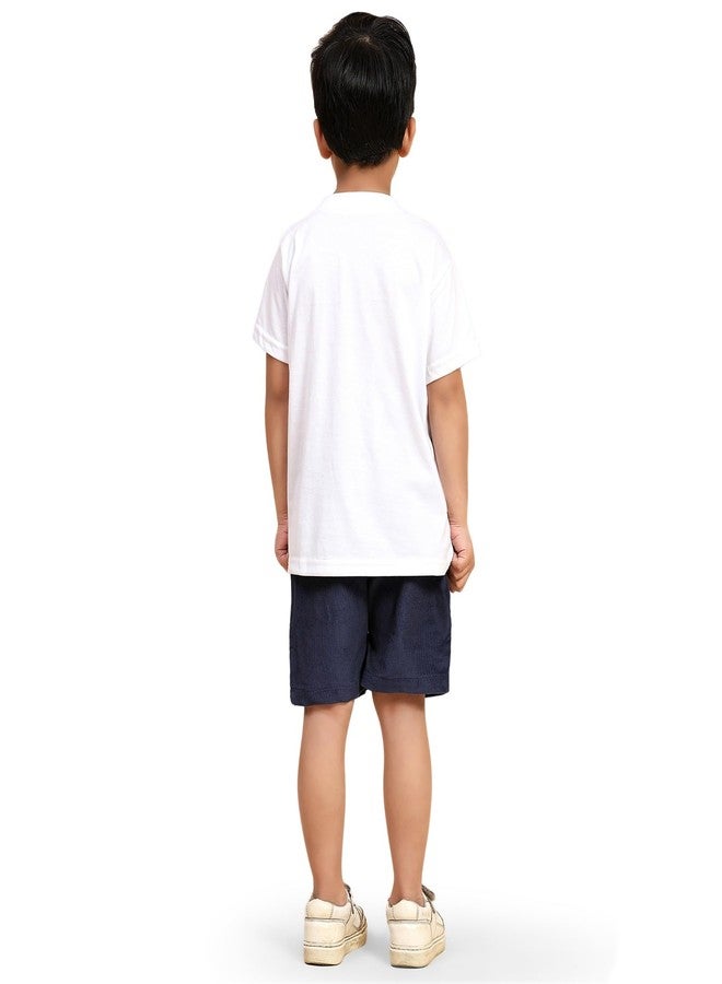 AMEEHA Kids Wear Gentleman Tie T-shirt and Short Pants for Boys and Girls (9 Months-12 Months) - Image 2