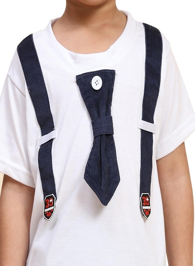 AMEEHA Kids Wear Gentleman Tie T-shirt and Short Pants for Boys and Girls (9 Months-12 Months) - Image 5