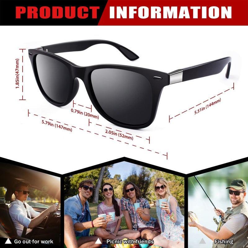 GQUEEN Polarized Sunglasses Men Womens,Flexible TR90 Frame,for Driving Fishing Cycling Hiking Golf Sports UV400 Protection - Image 5