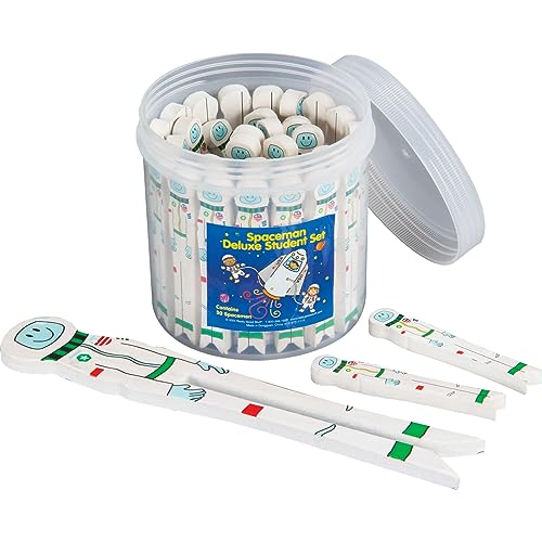 Really Good Stuff Teacher & Student Spaceman Kit – 30 Student Size, 1 Teacher Size With Reusable Storage Container | Writing Spacers For Kids, Learning Tool, Finger Spacing, Classroom Must Haves - Image 1