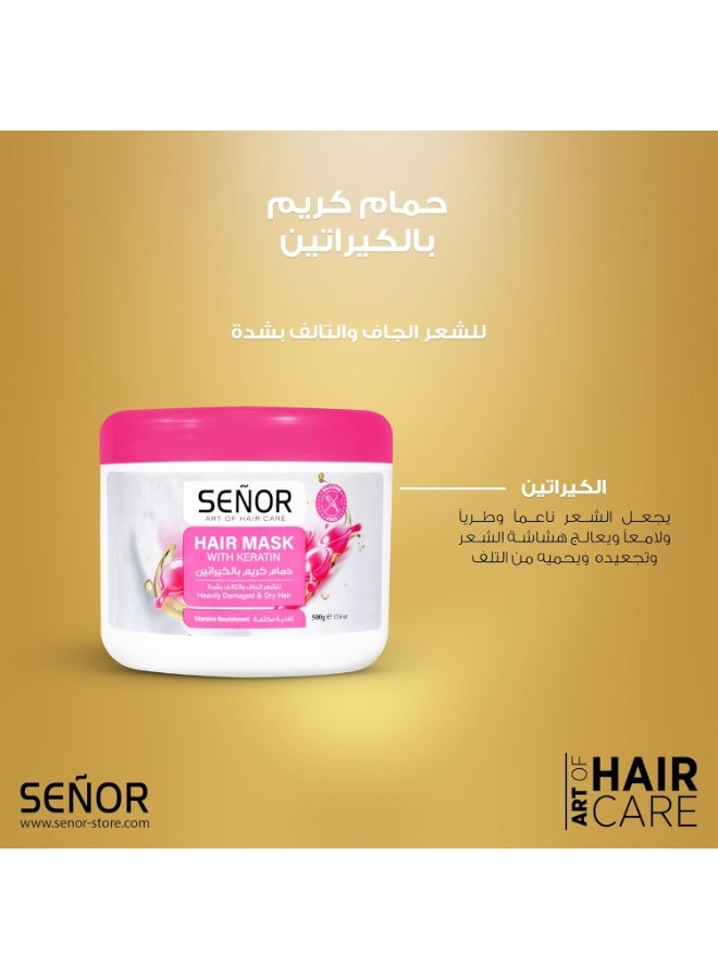 Senor Conditioning Hair Mask With Keratin 500g - Image 2