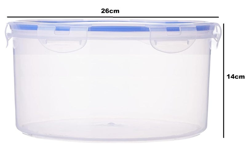 Antorn Round Airtight Container Plastic Large Fridge Storage Containers Leakproof Round Containers 6000ml - Image 2