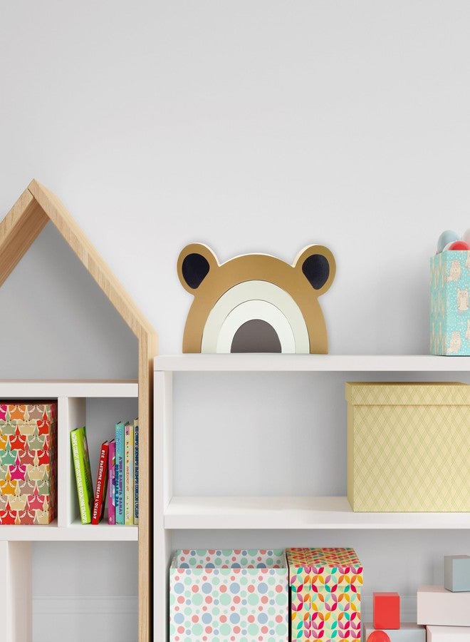 AWISBI Wooden Bear Rainbow Bridge Decoration Kids Room Decor Woodland Decor for Baby Bear Nursery Decor For Nursery Room Shelf - Image 5