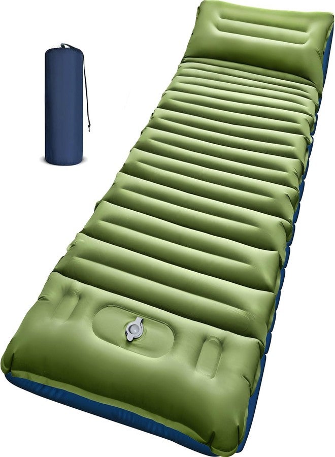 73Hours Camping Sleeping Pad, Thick 5 Inch Camping Mat with Pillow Built-in Foot Pump Ultralight Inflatable Sleeping Pads for Camping, Backpacking, Hiking, Tent - Image 1
