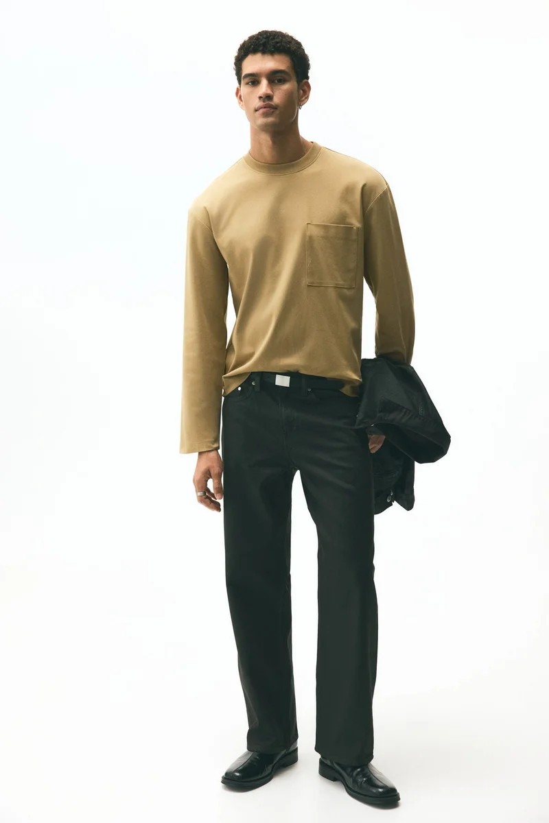 H&M  Loose Fit Long-sleeved jersey top for Men | Best Price UAE