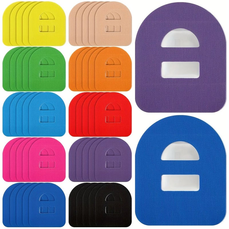 مجموعة مكونة من 10 لاصقات مع أشرطة زاهية ومقطعة مسبقًا لحماية جهاز Omnipod - Image 1