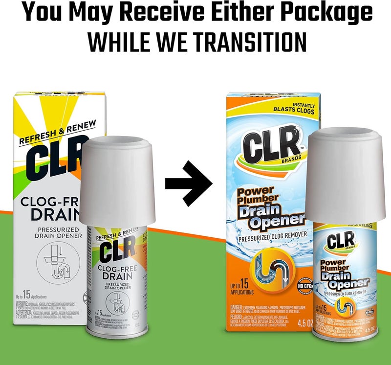 CLR POWER PLUMBER PRESSURIZED PIPE & DRAIN UNCLOG - 4.5 OZ - Image 1