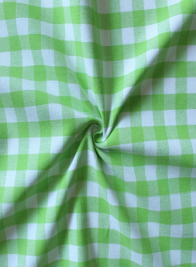 AIRWILL Cotton Checkered Pattern 4 Seater Table Cloth Pack of 1 pc (Green) - Image 2