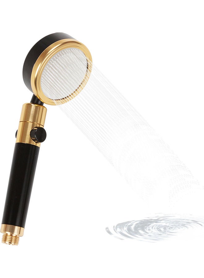 NIBEMINENT Rotatable Shower Head With On And Off Black/Gold 26.50x5.00x8.00cm - Image 1