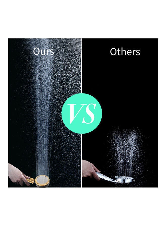 NIBEMINENT Rotatable Shower Head With On And Off Black/Gold 26.50x5.00x8.00cm - Image 4