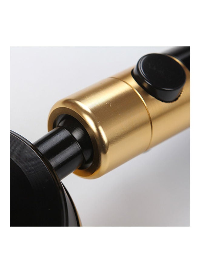 NIBEMINENT Rotatable Shower Head With On And Off Black/Gold 26.50x5.00x8.00cm - Image 2