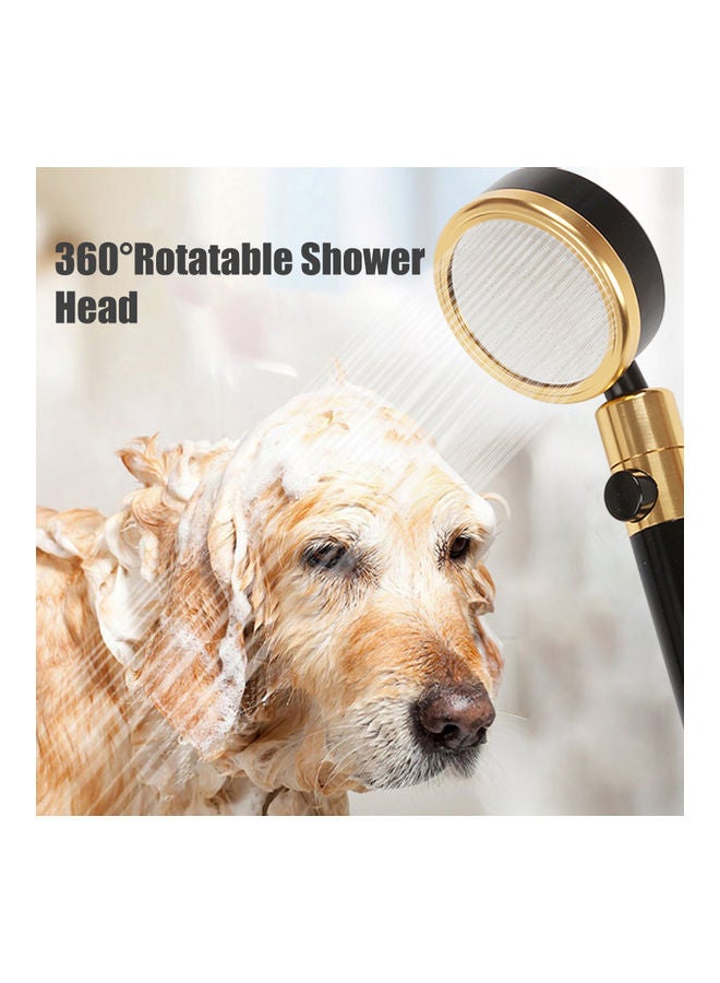 NIBEMINENT Rotatable Shower Head With On And Off Black/Gold 26.50x5.00x8.00cm - Image 3
