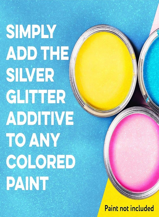 Impresa Glitter Paint Additive Kit - 4 x 3.5 Oz Ultra-Fine Silver Glitter & 4 Buffing Pads - Add to Paint or Varnish for Walls, Ceilings, Grout & Furniture - Image 3