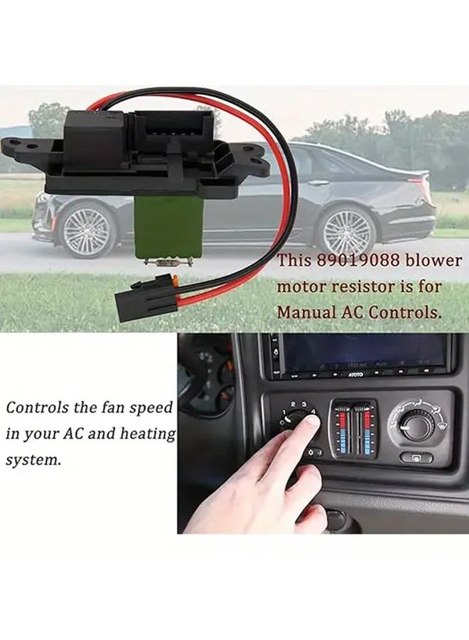 Blower Motor Resistor 15305077 Compatible With 1999 2006 Chevy Silverado GMC Sierra 1500 2500 3500 Manual AC Direct Replacement 89019089 89018597 973004 973409 - Image 5