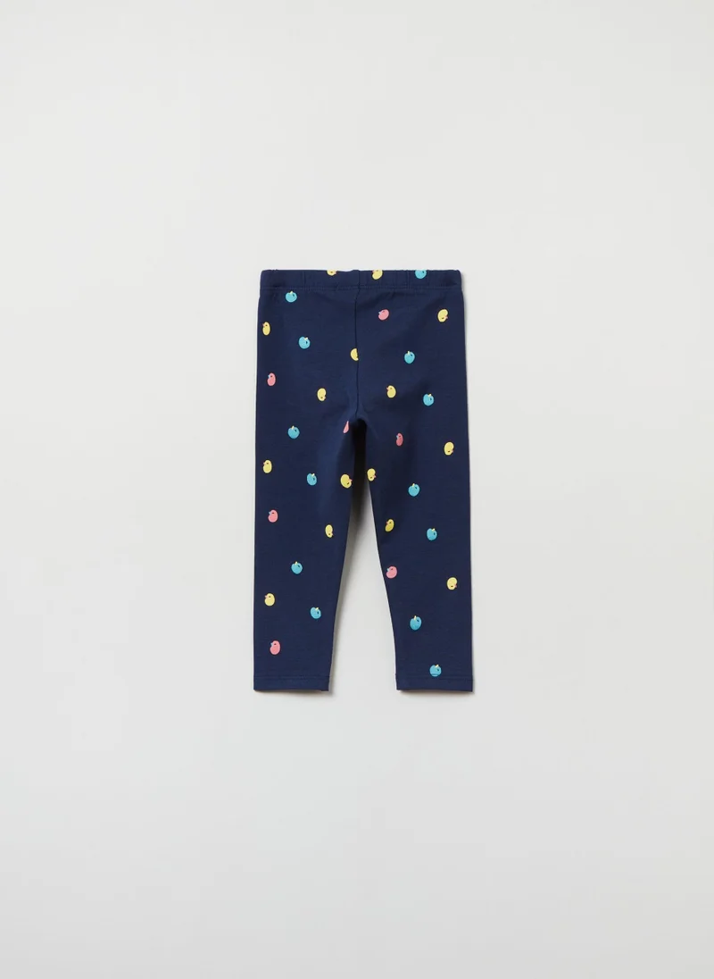 او في اس Printed Stretch Leggings