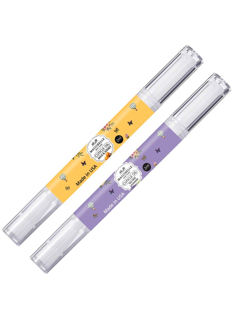 maccibelle - Maccibelle Pure Cuticle  Nail Oil Pen 2ml Heals Dry Cracked Cuticles Milk  Honey  Lavender - Image 1