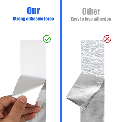 Romeda Aluminum Foil Tape, 2 inch x 65 Feet (3.9 mil), Insulation Adhesive Metal High Temperature Heavy Duty HVAC Tape, Silver for Ductwork, Dryer Vent, HVAC - Image 5