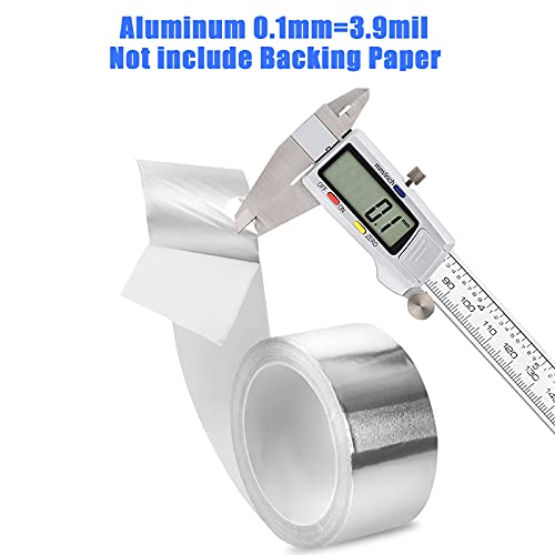 Romeda Aluminum Foil Tape, 2 inch x 65 Feet (3.9 mil), Insulation Adhesive Metal High Temperature Heavy Duty HVAC Tape, Silver for Ductwork, Dryer Vent, HVAC - Image 3