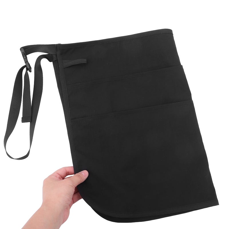 Server Apron With 3 Pockets: Unisex Half Serving Apron for Men Women Baking Cooking Cleaning Restaurant Coffee - Image 2
