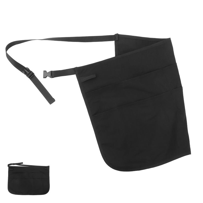 Server Apron With 3 Pockets: Unisex Half Serving Apron for Men Women Baking Cooking Cleaning Restaurant Coffee - Image 5