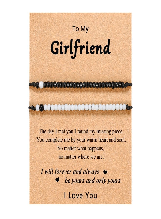 UNGENT THEM Valentines Day Gifts for Her Girlfriend Bracelet Gift Ideas Love My Girlfriend Gf Christmas Anniversary Birthday Romantic I Love You Gifts for Women Girlfriends Fiance - Image 1