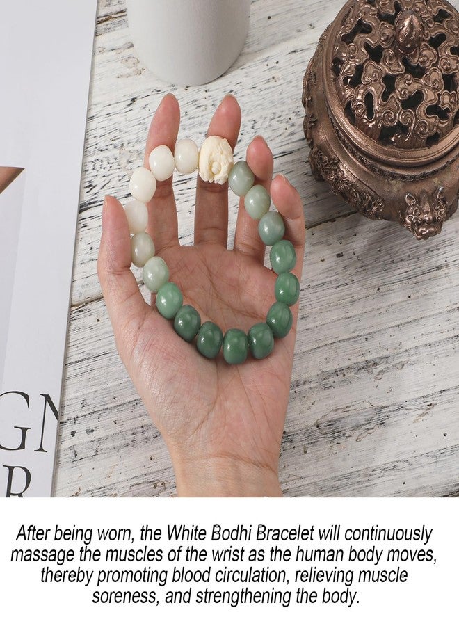 XIHIRCD Positive Energy Bracelet, Stone Bracelets With Cute Gradient Green Lion Yoga Beaded Bracelet Spiritual Bracelets Relaxing Accessories for Yoga Meditation Birthday Gifts - Image 5