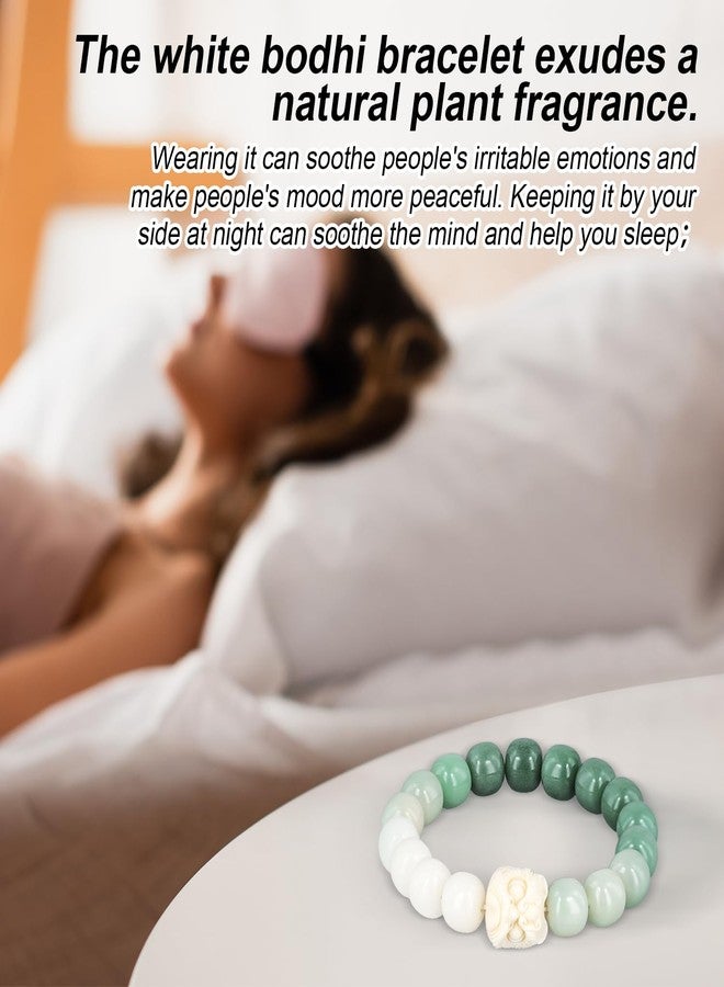 XIHIRCD Positive Energy Bracelet, Stone Bracelets With Cute Gradient Green Lion Yoga Beaded Bracelet Spiritual Bracelets Relaxing Accessories for Yoga Meditation Birthday Gifts - Image 3