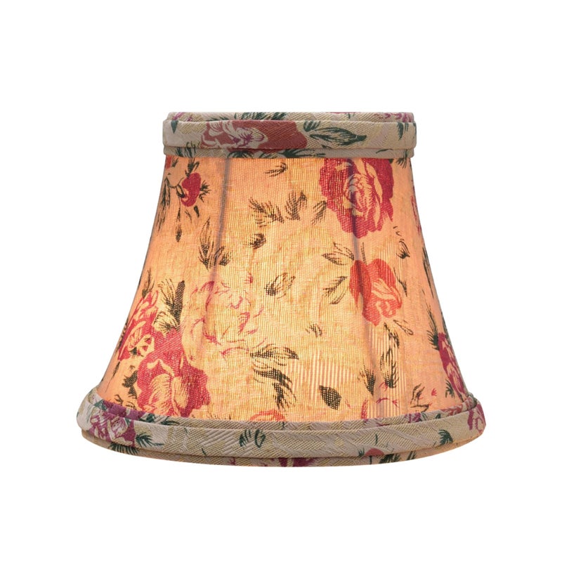Aspen Creative 30005-6A, Bell Clip-On Chandelier Lamp Shade, Floral Print, 3" Top x 5" Bottom x 4" Slant Height, Set of 6 - Image 2