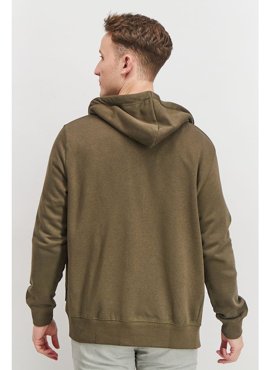 Men Hooded Long Sleeves Brand Logo Sweatshirt, Khaki and Olive - pzsku/ZC63151037E275CB0F612Z/45/_/1726108763/d82f3ce2-8c2b-444a-bd34-ac9372487d23