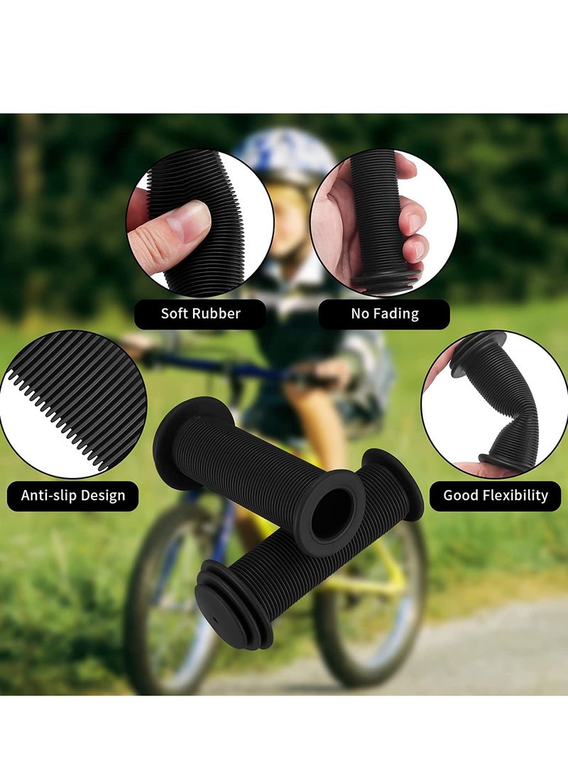 SOLARAE Bicycle Handlebar Grips Bike Handlebar Grips 22mm Non-Slip Rubber Bikes Grips Short Bicycle Handlebar Grips for Children Standard BMX Mountain Bikes Bicycle Handlebar Grips Black Red 2 Pairs - Image 2