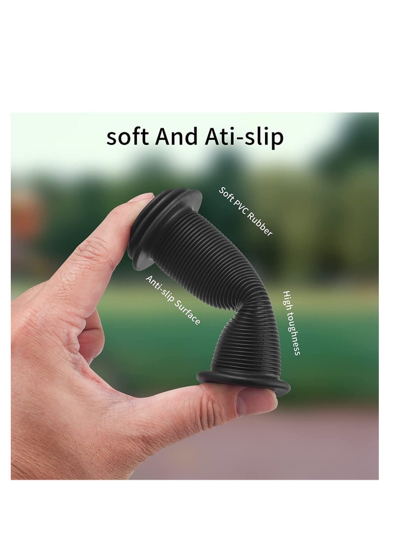 SOLARAE Bicycle Handlebar Grips Bike Handlebar Grips 22mm Non-Slip Rubber Bikes Grips Short Bicycle Handlebar Grips for Children Standard BMX Mountain Bikes Bicycle Handlebar Grips Black Red 2 Pairs - Image 3