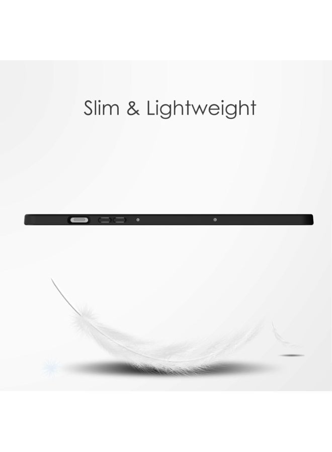 Hybrid Slim Case for Samsung Galaxy Tab S10 Lite / S10 FE / S9 FE 5G 10.9 inch, Clear Transparent Back Shell Case with S Pen Holder for Samsung Galaxy S10 Lite SM-X400 / SM-X406B (Black) - Image 2