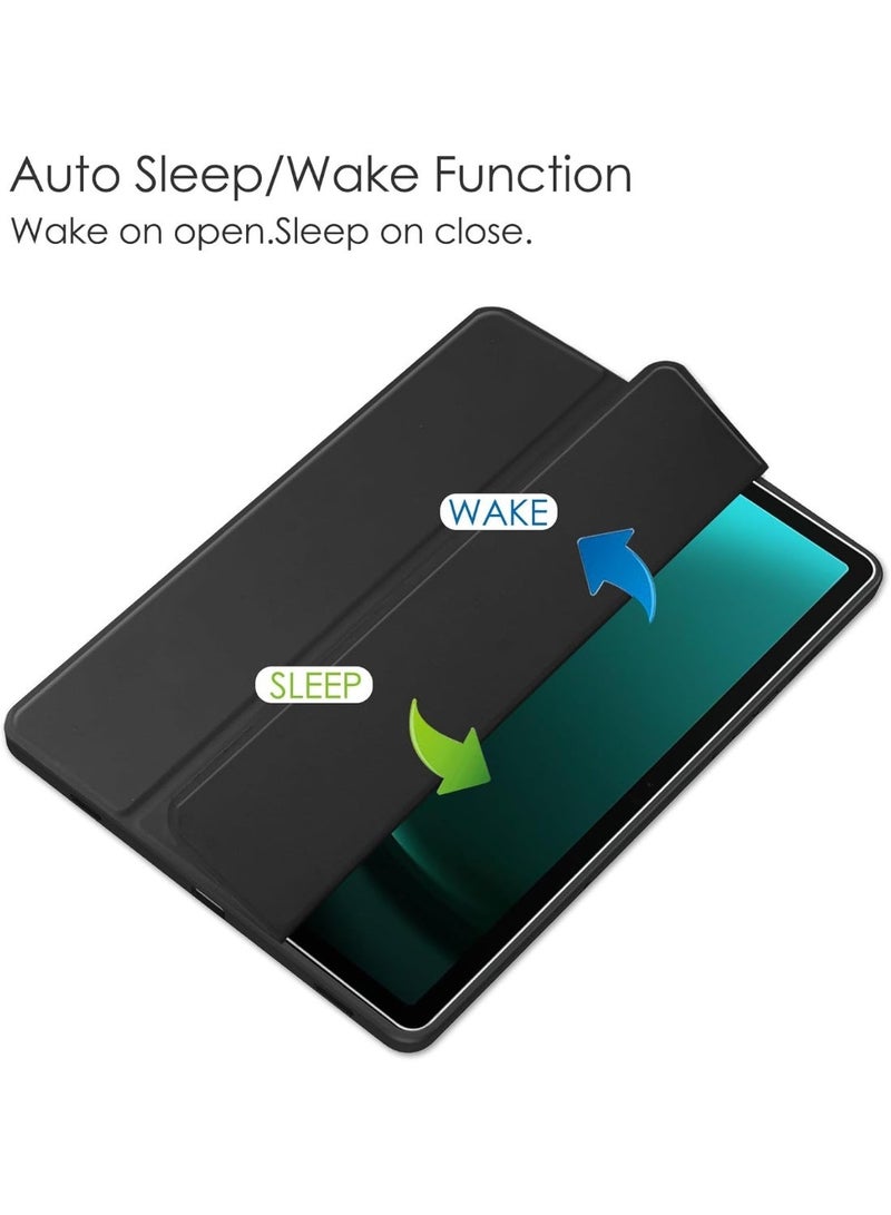 Hybrid Slim Case for Samsung Galaxy Tab S10 Lite / S10 FE / S9 FE 5G 10.9 inch, Clear Transparent Back Shell Case with S Pen Holder for Samsung Galaxy S10 Lite SM-X400 / SM-X406B (Black) - Image 5