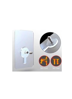 10 Hooks Adhesive Transparent Pin 8mm + Cap Closure Adhesive Measures 6 x 6 cm Hanging Keys Paintless Nail Sticker Tile Mirror Glass Wood Shelf Bathroom Hook Kitchen Shower - pzsku/ZC63172BBD49F7F0A9F4EZ/45/_/1723082393/a08a21f2-3242-49b7-aad6-eb7b0fc3034c