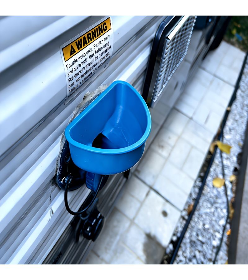 1 PC Universal RV Fresh Water Filling Funnel Upgraded Blue Compatible With Trailer Water Tanks Easy Install Outdoor Water Replenishment - Image 5