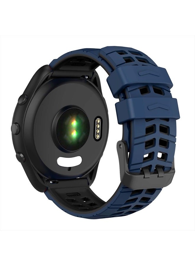 ISABAKE Compatible with Garmin Vivoactive 4/Venu 2/Forerunner 255 265 Bands,Silicone Strap Sport Wristband for Samsung Galaxy Watch 3 45mm/Galaxy Watch 46mm/Gear S3 Frontier Watch Band - Image 1