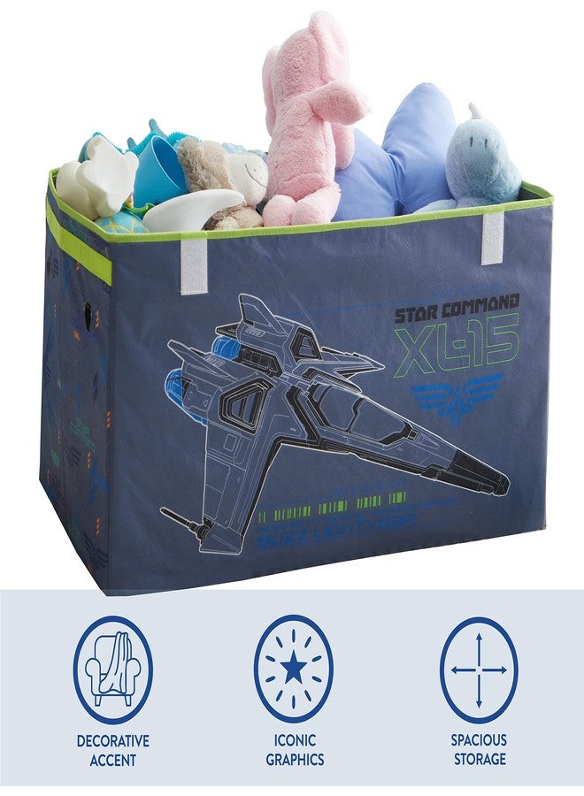 آيديا نوفا صندوق تخزين ألعاب الأطفال القابل للطي من Idea Nuova Pixar Lightyear، متين مع غطاء - Image 5