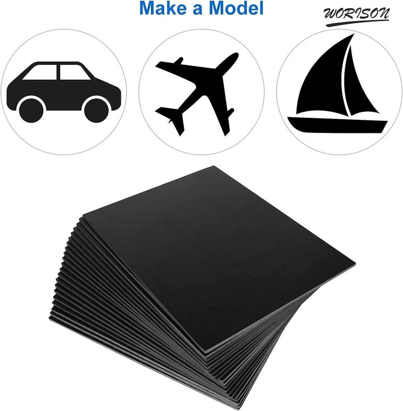 Worison Black A4 Size Set of 6 Craft Foam Board Set 3 mm - Image 4