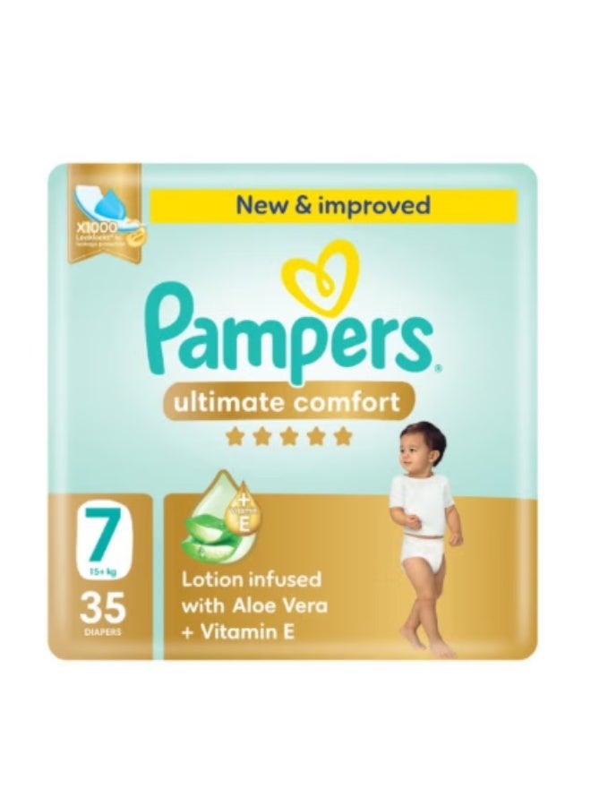 Ultimate Comfort Baby Diapers Size 7, 15+Kg, 35 Count