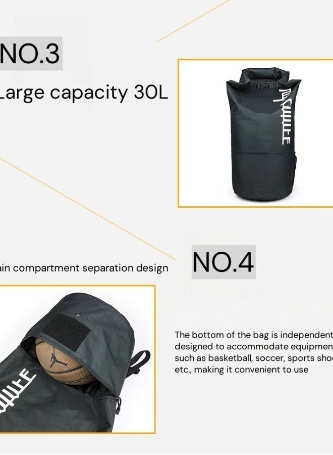 myfuture outdoor sports backpack Large-capacity waterproof sports backpack with separate compartments, suitable for football, basketball, camping, cycling and traveling, unisex design - Image 5