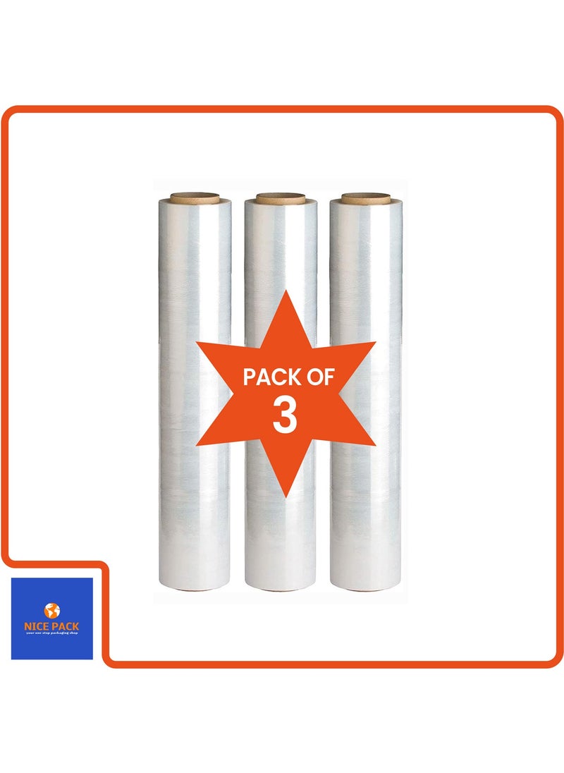 Nice Pack 1.2kg and 2kg Clear Stretch Film Wrap or Cling Wrap for Pallet Wrapping, moving Heavy Duty Packages and for Home Shifting  - Image 1