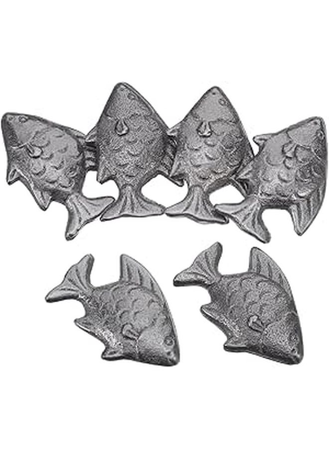 Cast Iron Fish Cooking Tool 6 Pcs Natural Iron Supplement For Food And Drinks - Image 1