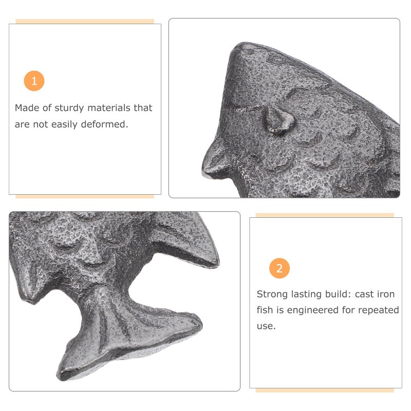 Cast Iron Fish Cooking Tool 6 Pcs Natural Iron Supplement For Food And Drinks - Image 4