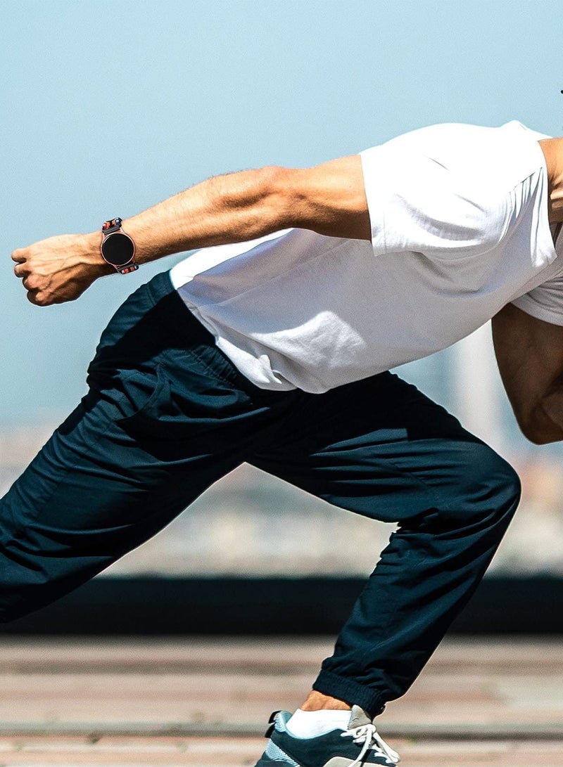 KASTWAVE أشرطة زهور متوافقة مع سوار ساعة سامسونج أكتيف 2 مقاس 40 مم / 44 مم، حزام مطاطي قابل للتعديل مقاس 20 مم لساعة 3 مقاس 41 مم / ساعة جالاكسي مقاس 42 مم / أكتيف مقاس 40 مم - Image 2