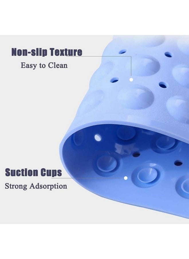 Lifekrafts Lifekrafts Experia Polyvinyl Chloride Anti-Slip with Suction Cup Big Size Bath with Mat Soft-Pebble (80x80cm, Blue)  - Image 4