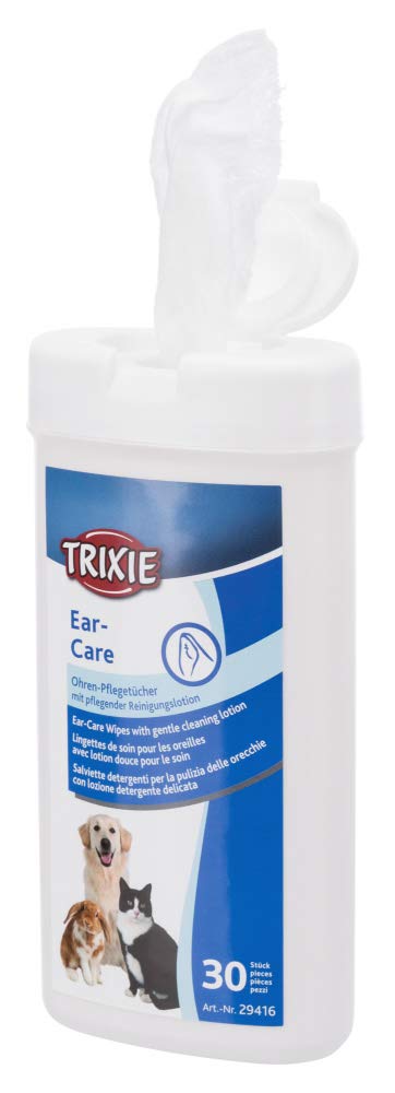 Trixie: - Ear Care Wipes | Ear Care Wipes for Dogs, Cats and Other Small Animals | Made with Gentle Care Lotion for The Regular Removal of Dirt and Wax Around The Ears - (Pack of 30 Wipes) - Image 3
