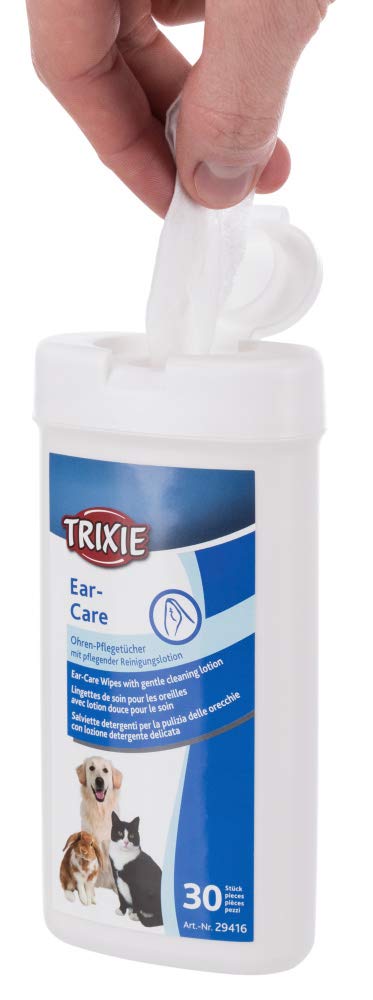 Trixie: - Ear Care Wipes | Ear Care Wipes for Dogs, Cats and Other Small Animals | Made with Gentle Care Lotion for The Regular Removal of Dirt and Wax Around The Ears - (Pack of 30 Wipes) - Image 4