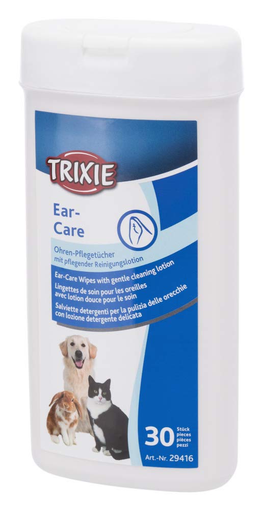 Trixie: - Ear Care Wipes | Ear Care Wipes for Dogs, Cats and Other Small Animals | Made with Gentle Care Lotion for The Regular Removal of Dirt and Wax Around The Ears - (Pack of 30 Wipes) - Image 2