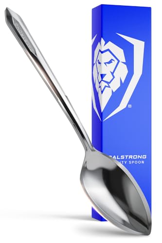 Dalstrong Chefs Utility Spoon Silver 304 Stainless Steel Professional Use Corrosion Resistant 1 TBSP 9 inch long Tasting Plating Metal Spoon Mirror Polish Satin Finish Engraved Logo - Image 1